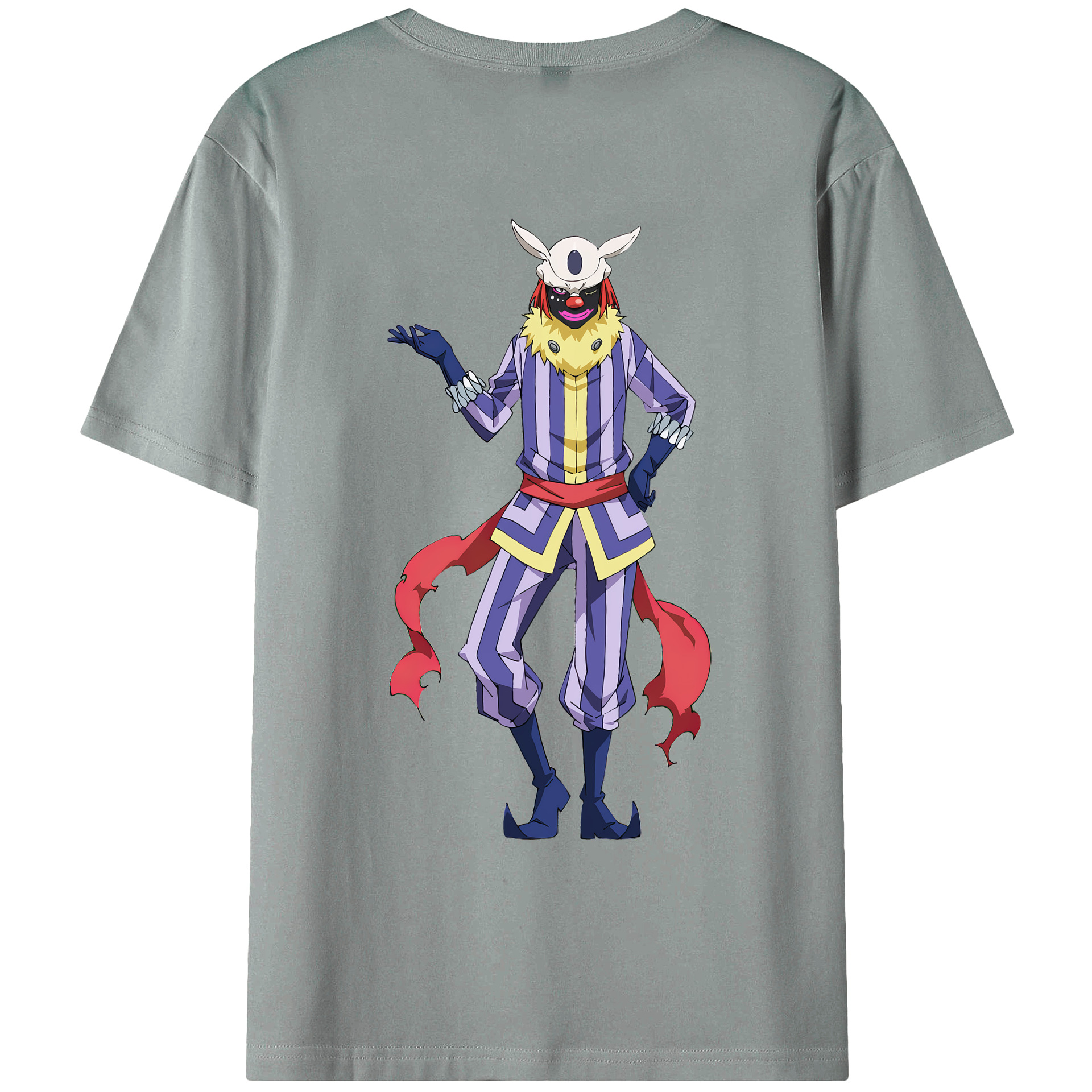 （画像用） 転スラ Regarding Reincarnated to Slime 綿100％ メンズ半袖Tシャツ（バックプリント） 通気性